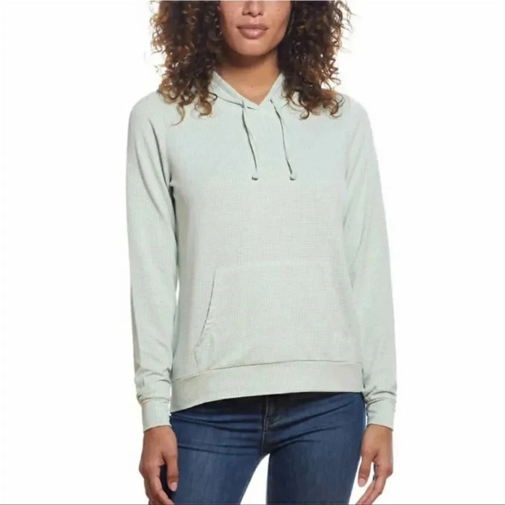 Weatherproof vintage ladies gingham hoodie